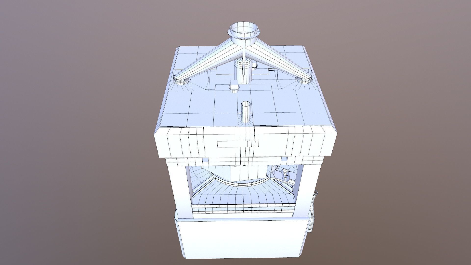 Tablet Coating Machine Low-poly 3D model_19