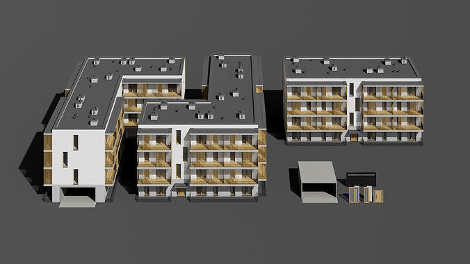 Archexteriors vol 44 - housing estate scene 3D model 6
