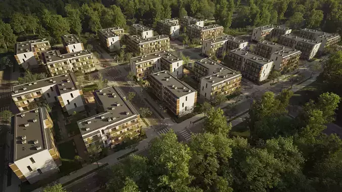 Archexteriors vol 44 - housing estate scene 3D model