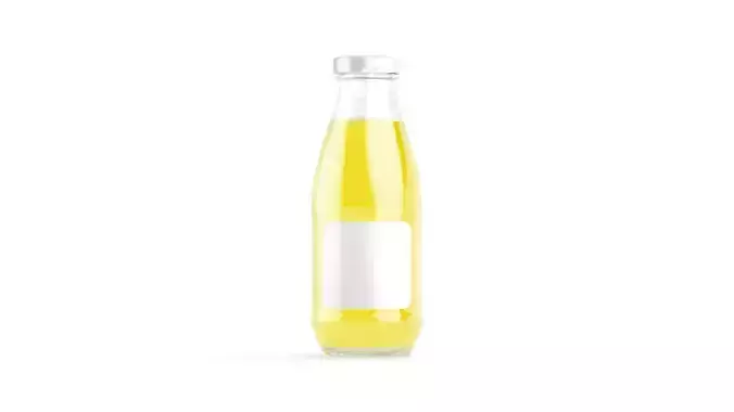 Juice Glass Bottle Pineapple - juicy pine drink jar 3D model