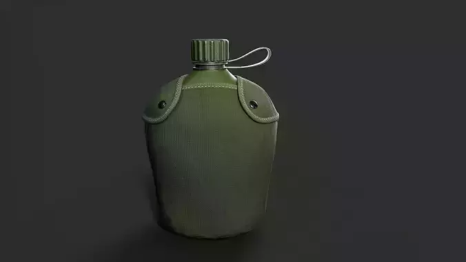 militry kettle Low-poly 3D model