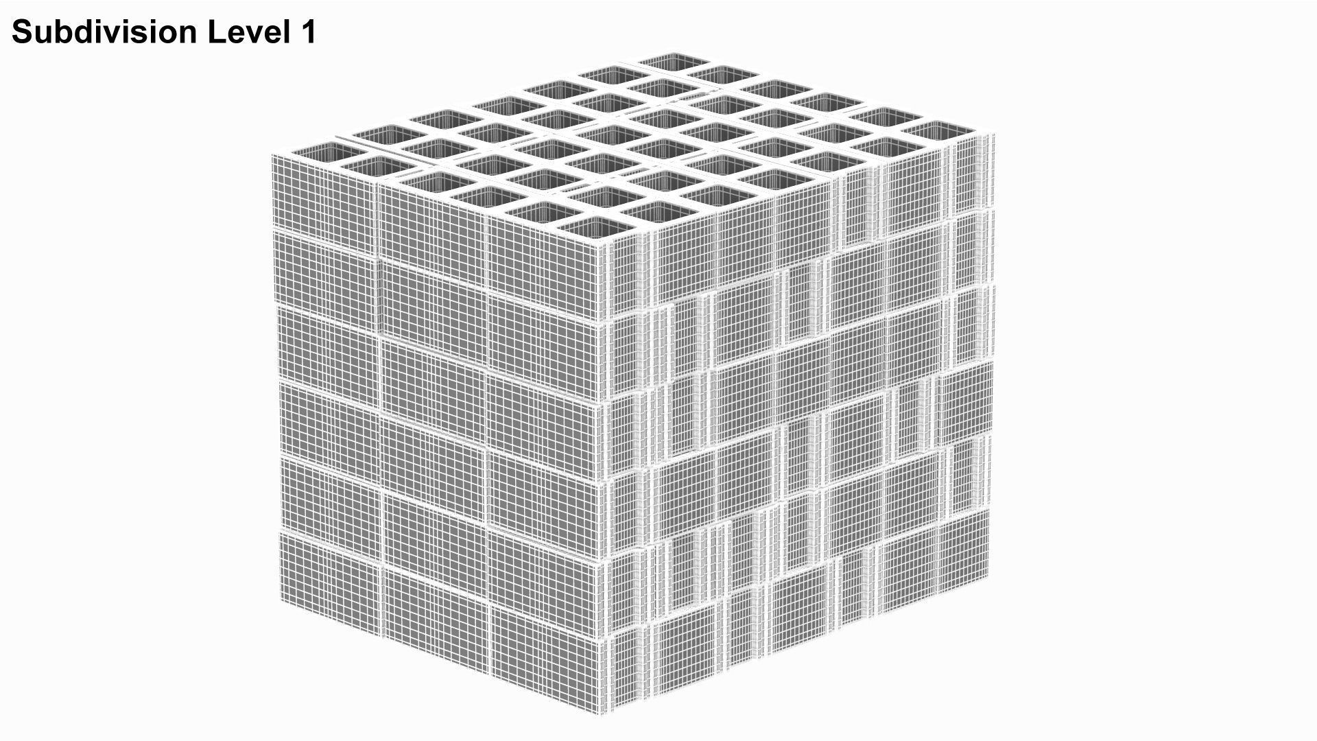 Cinder Blocks Stack 3D model_7