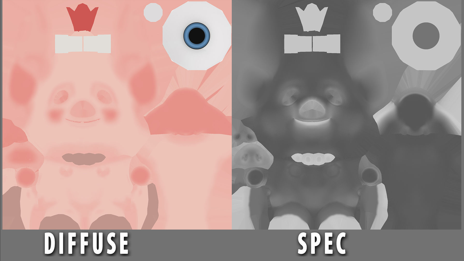 Pig Cartoon Low-poly 3D model_8