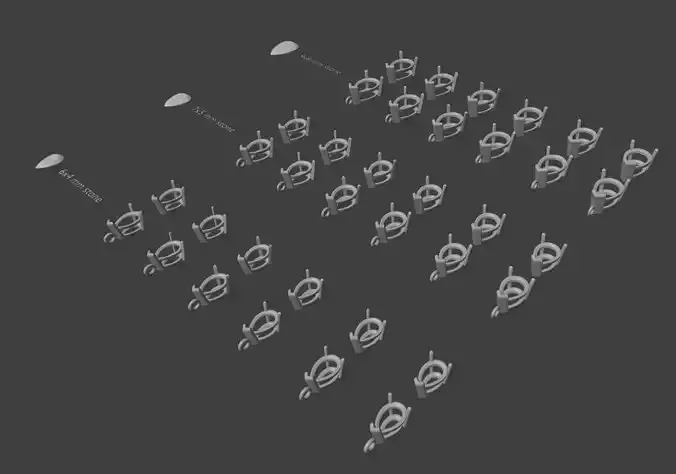 Pear prong Necklace - Setting Collection