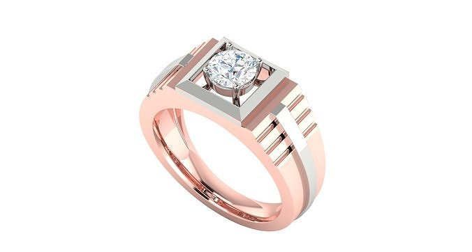 Rose gold -Diamond Ring- 3DM AND STL File  - DC LR-0802 3D print model