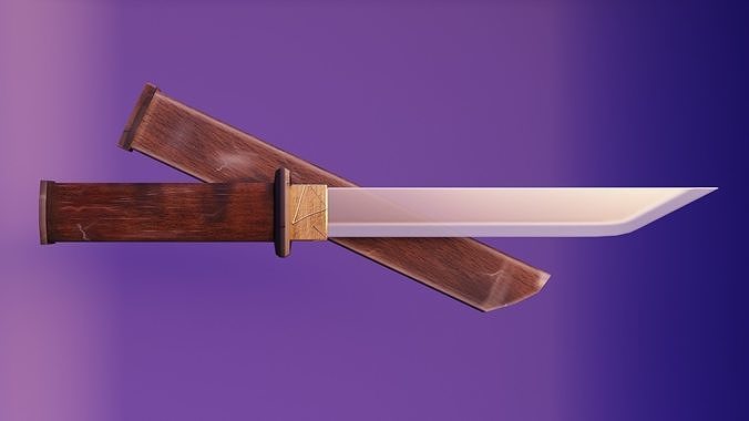 Tanto Blade Low-poly 3D model