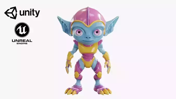 Alien01 Game Ready Model