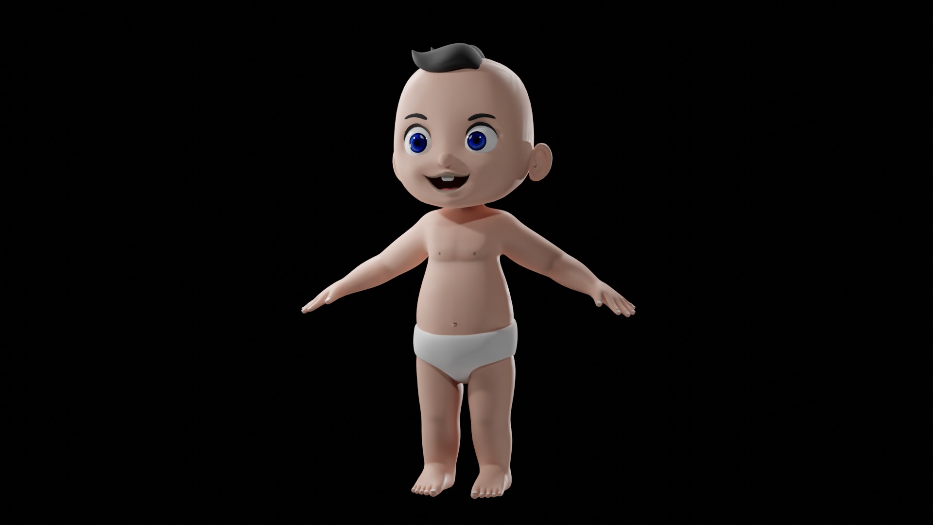 Baby 3d Character Model 3ds Max 3D model_7