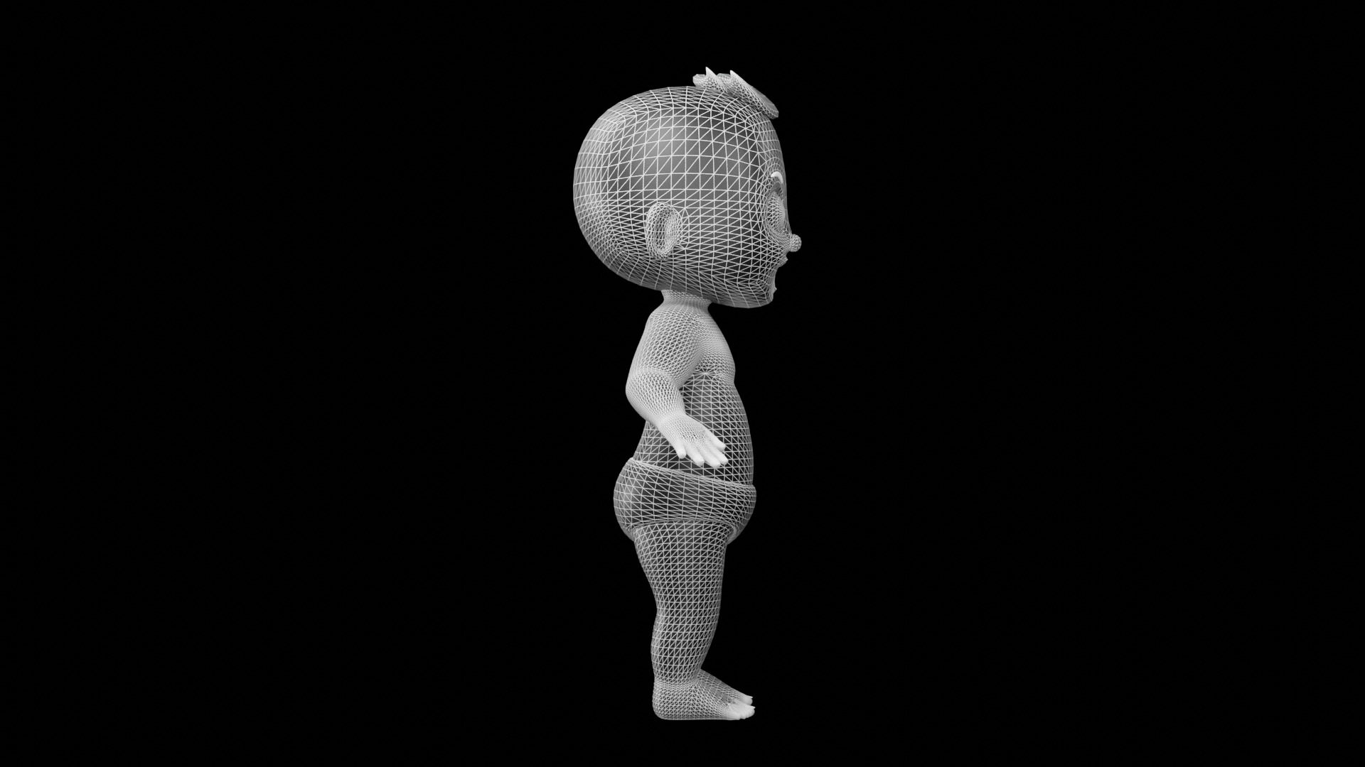 Baby 3d Character Model 3ds Max 3D model_12