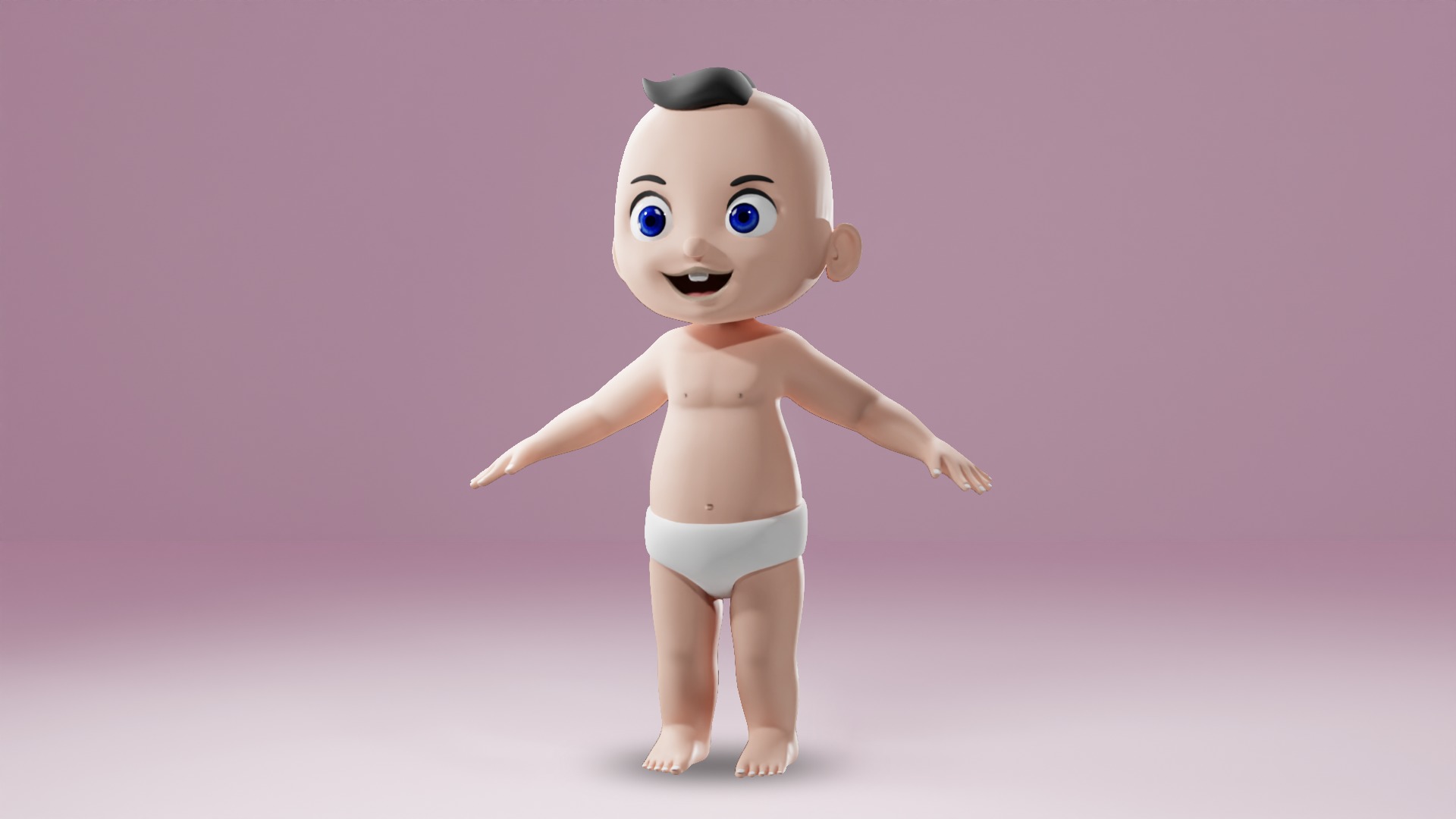 Baby 3d Character Model 3ds Max 3D model_1