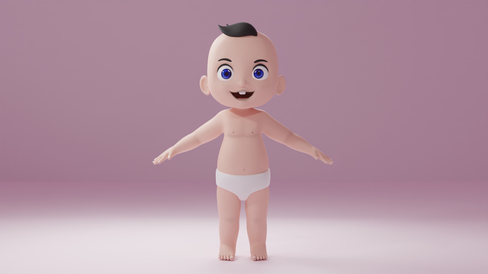 Baby 3d Character Model 3ds Max 3D model_3