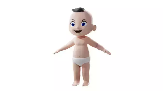 Baby 3d Character Model 3ds Max
