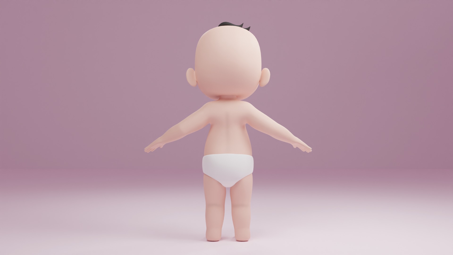 Baby 3d Character Model 3ds Max 3D model_4