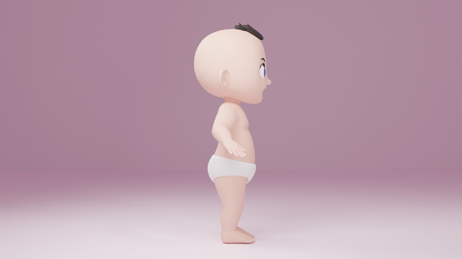 Baby 3d Character Model 3ds Max 3D model_6