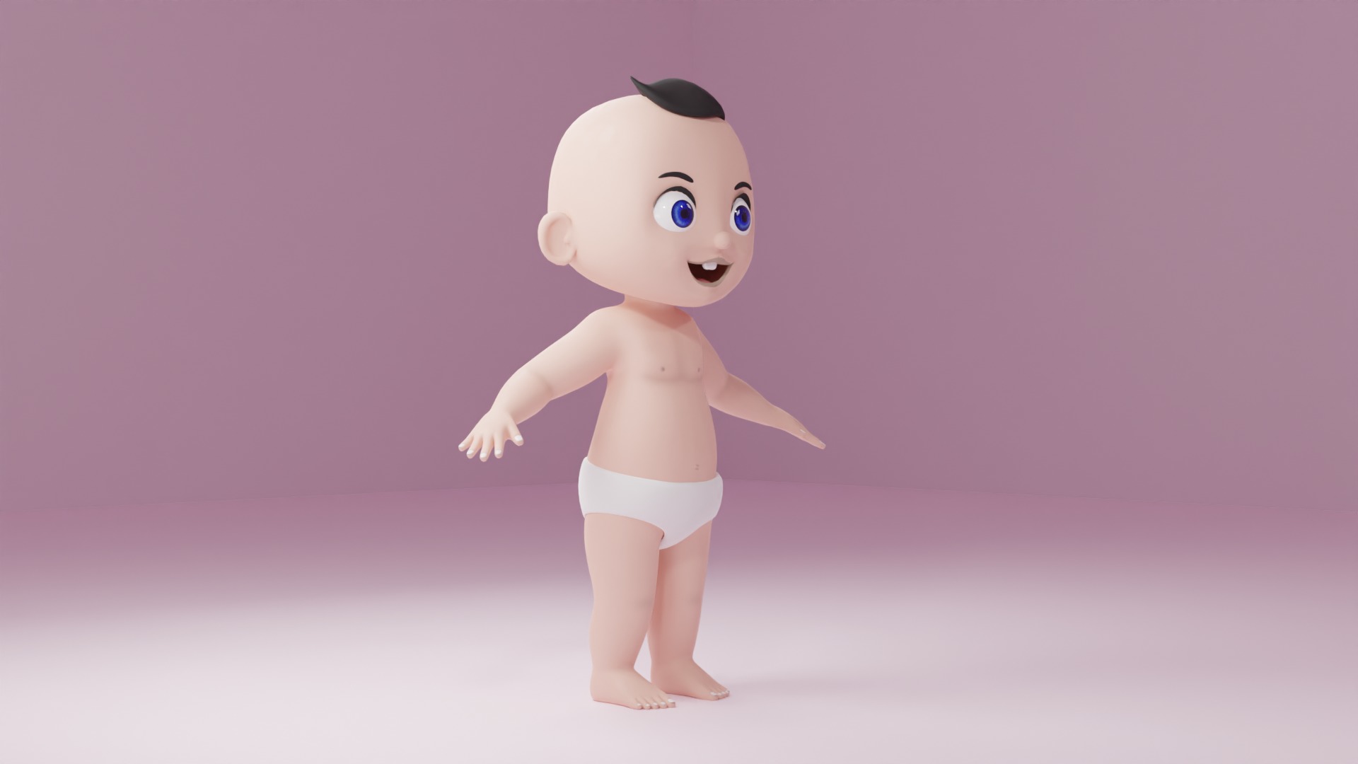 Baby 3d Character Model 3ds Max 3D model_2