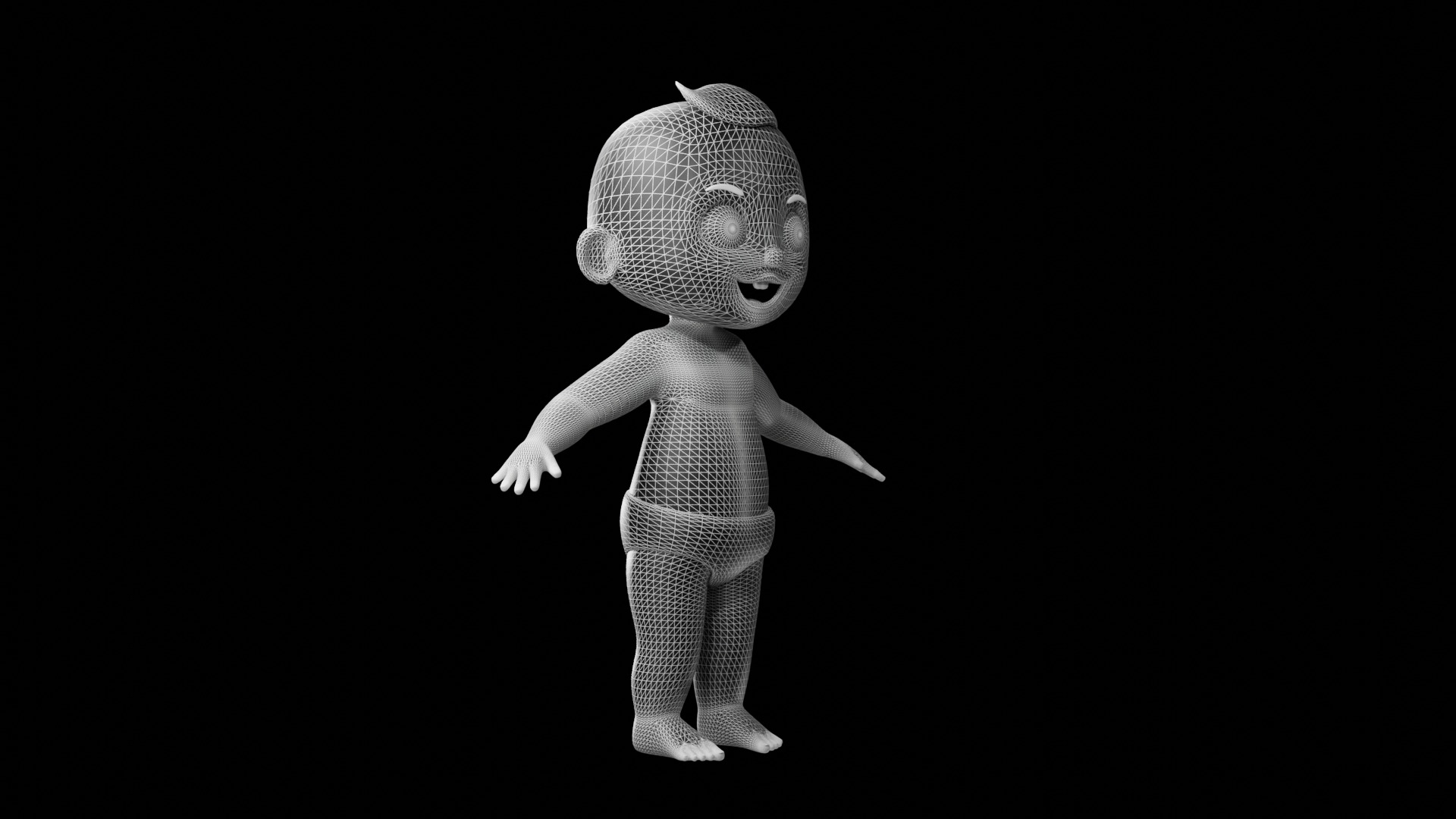 Baby 3d Character Model 3ds Max 3D model_9
