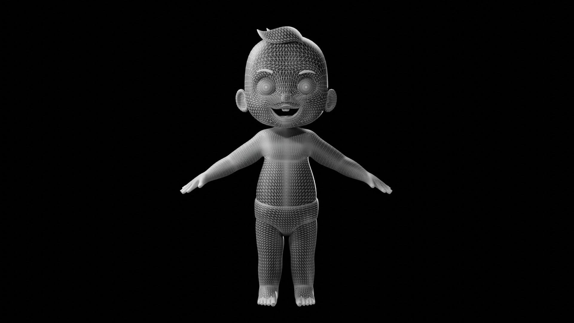 Baby 3d Character Model 3ds Max 3D model_10