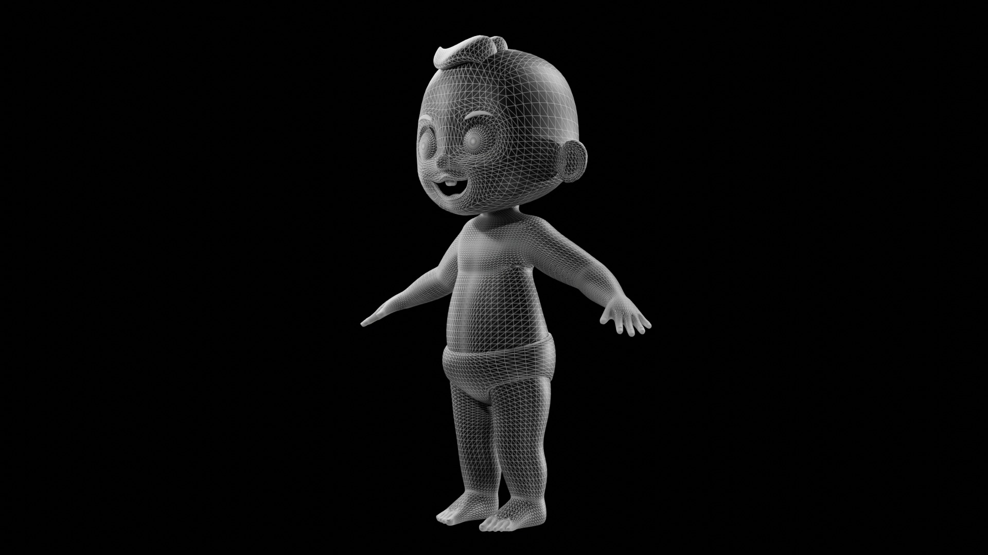 Baby 3d Character Model 3ds Max 3D model_8