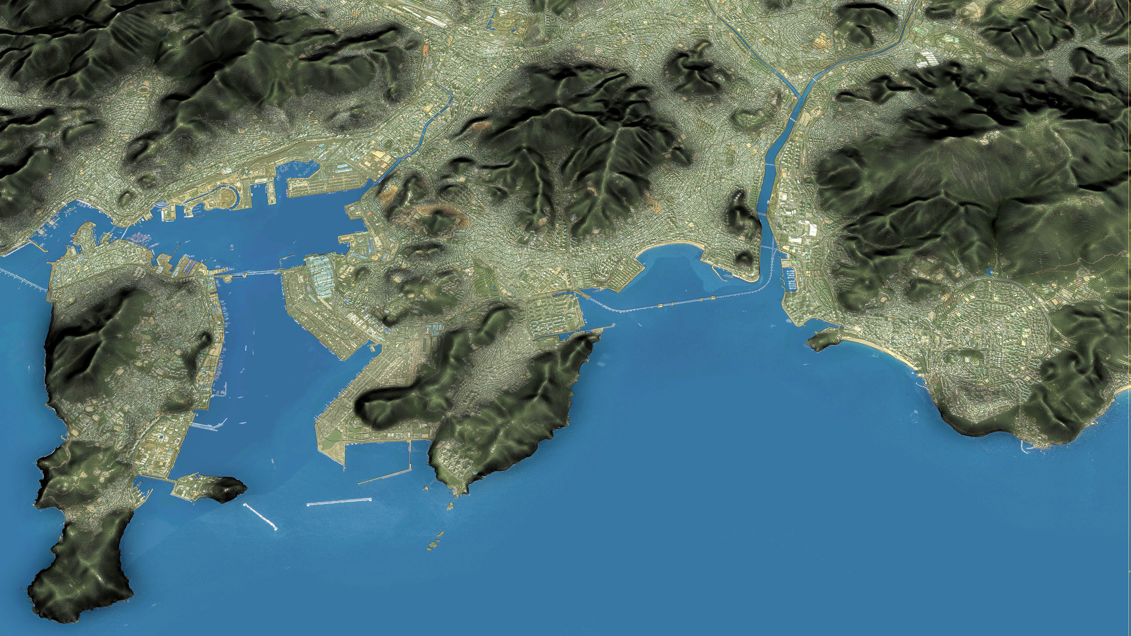 Busan - 3D City Topography Terrain 3D Model Collection_11