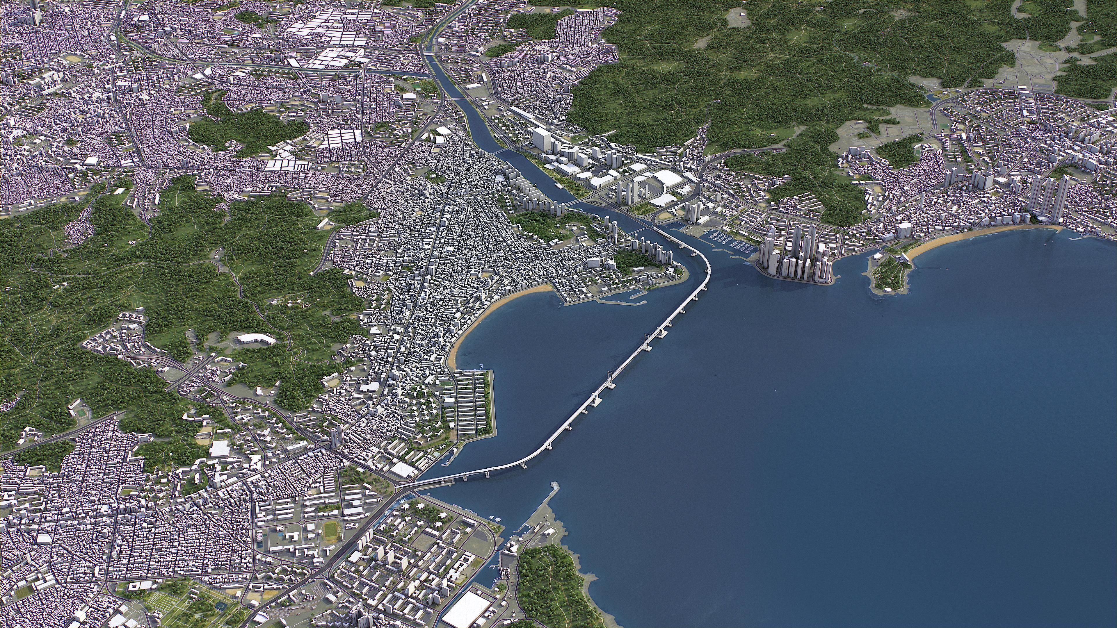 Busan - 3D City Topography Terrain 3D Model Collection_25