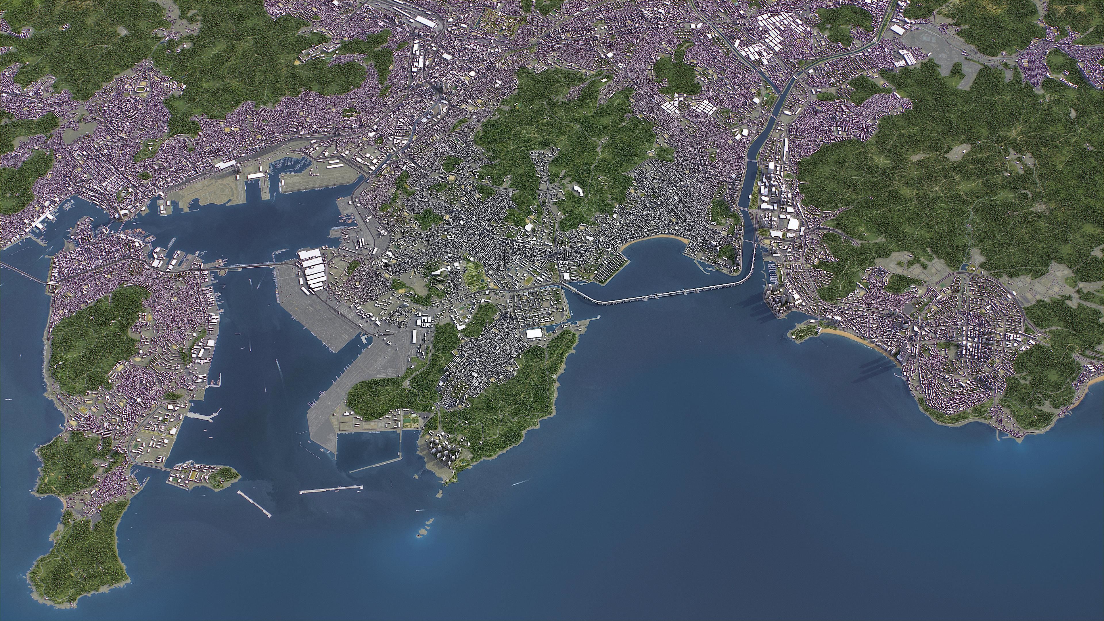Busan - 3D City Topography Terrain 3D Model Collection_9