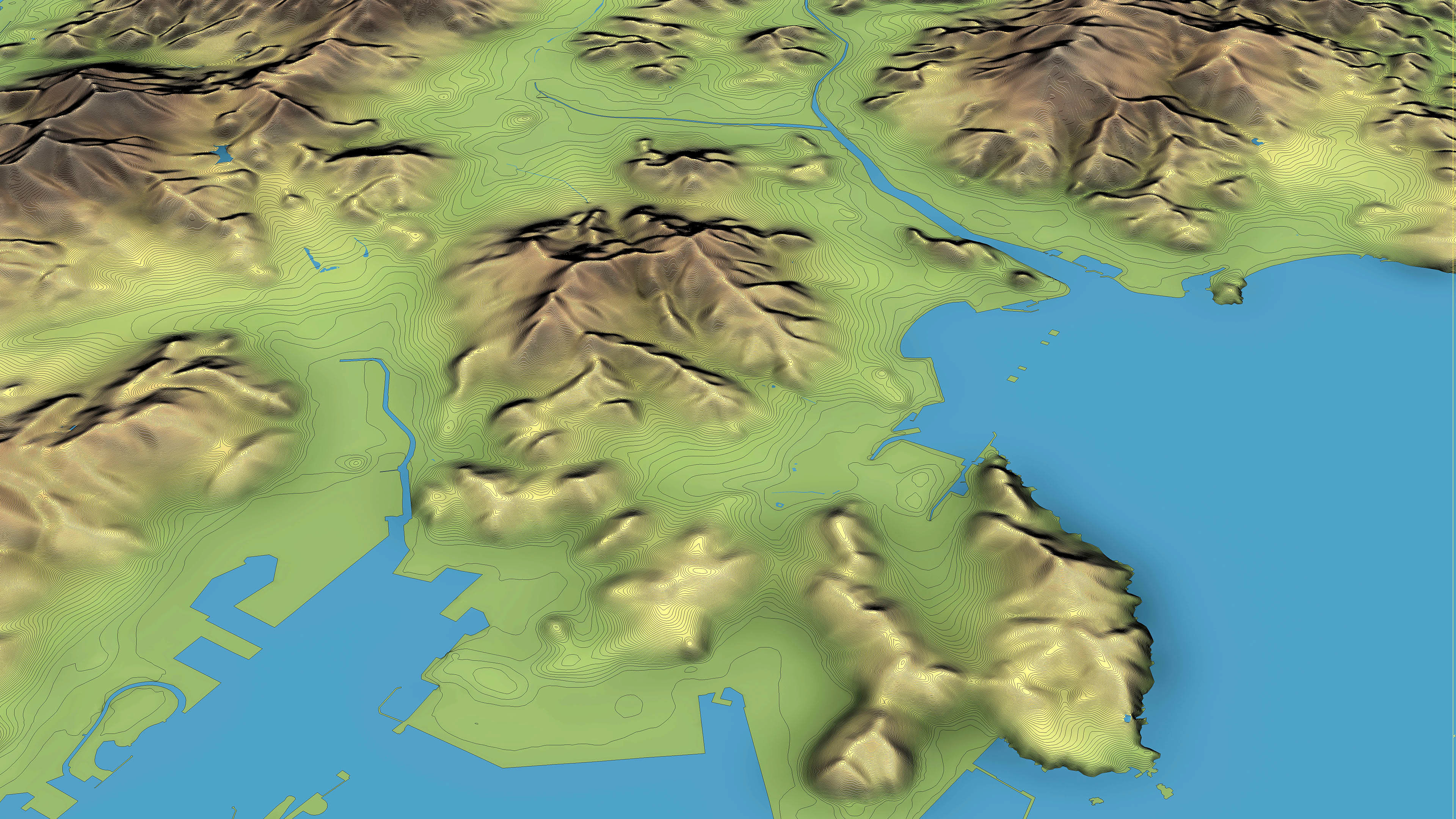 Busan - 3D City Topography Terrain 3D Model Collection_32