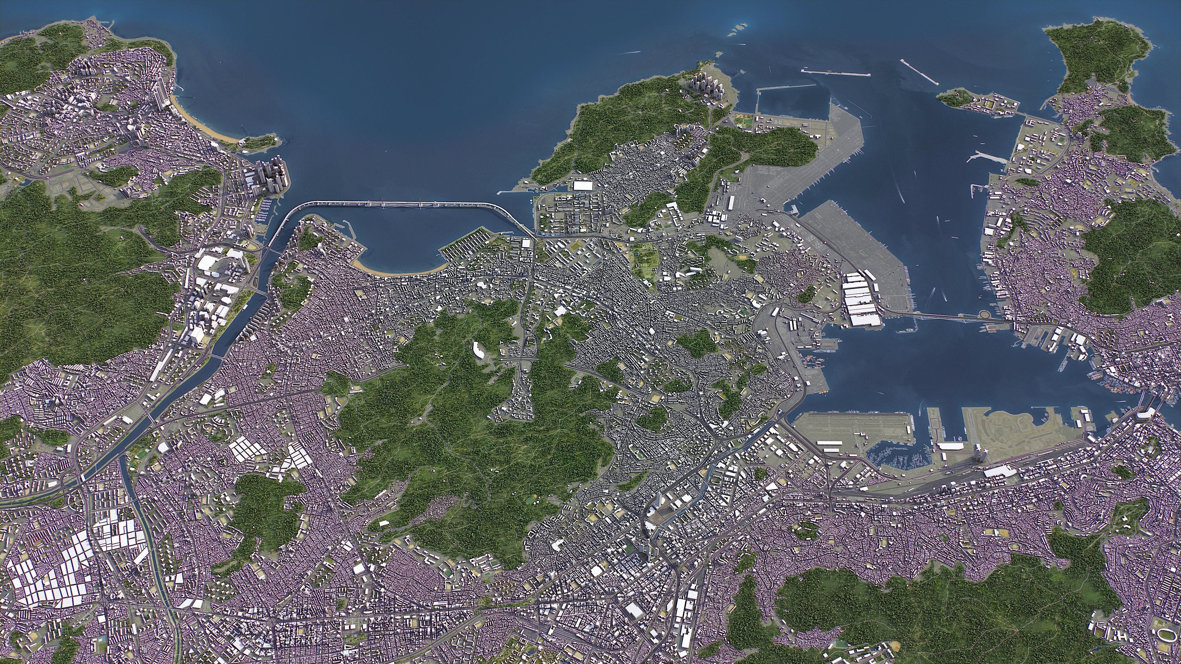 Busan - 3D City Topography Terrain 3D Model Collection_13