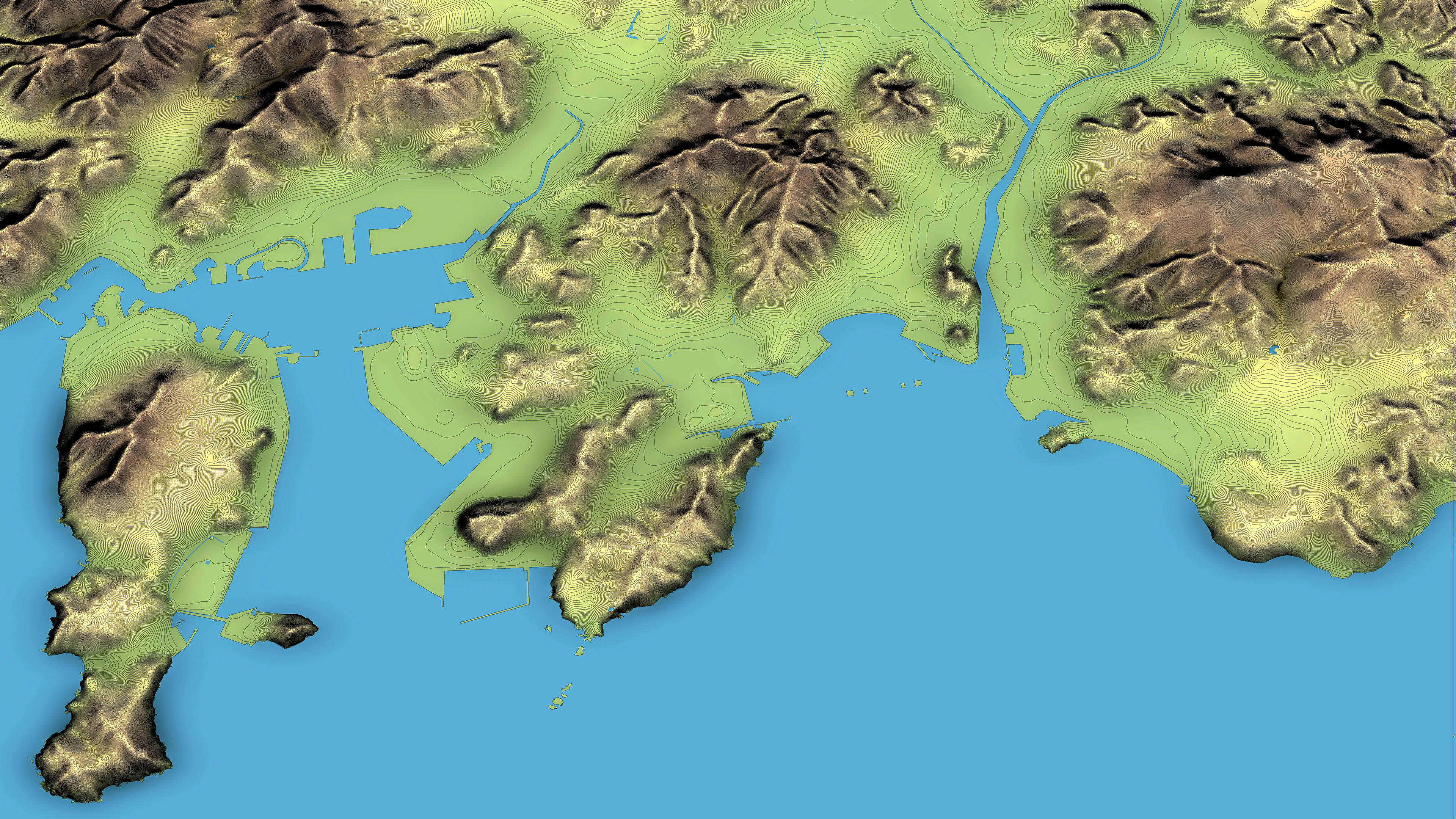 Busan - 3D City Topography Terrain 3D Model Collection_12