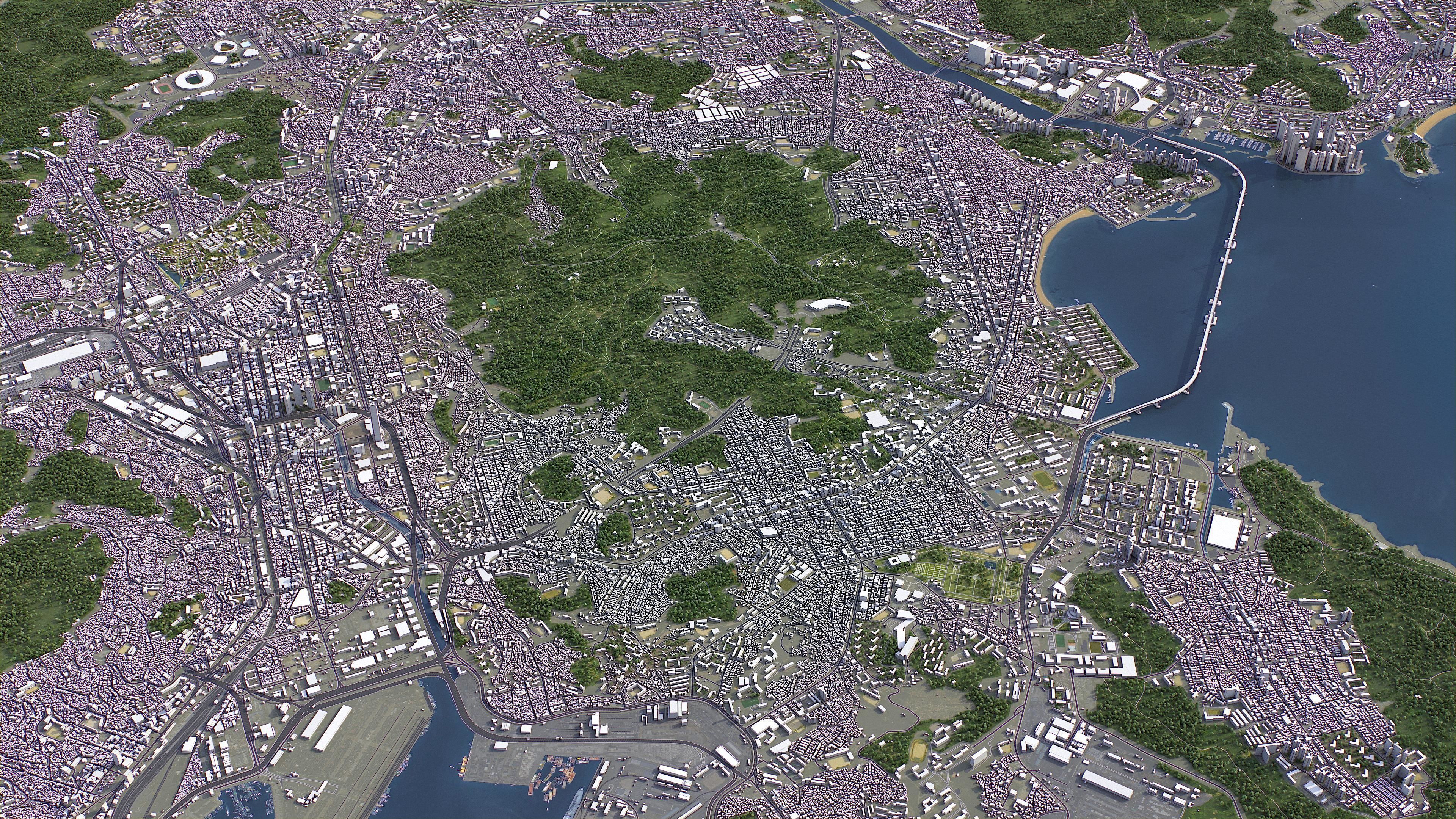 Busan - 3D City Topography Terrain 3D Model Collection_21