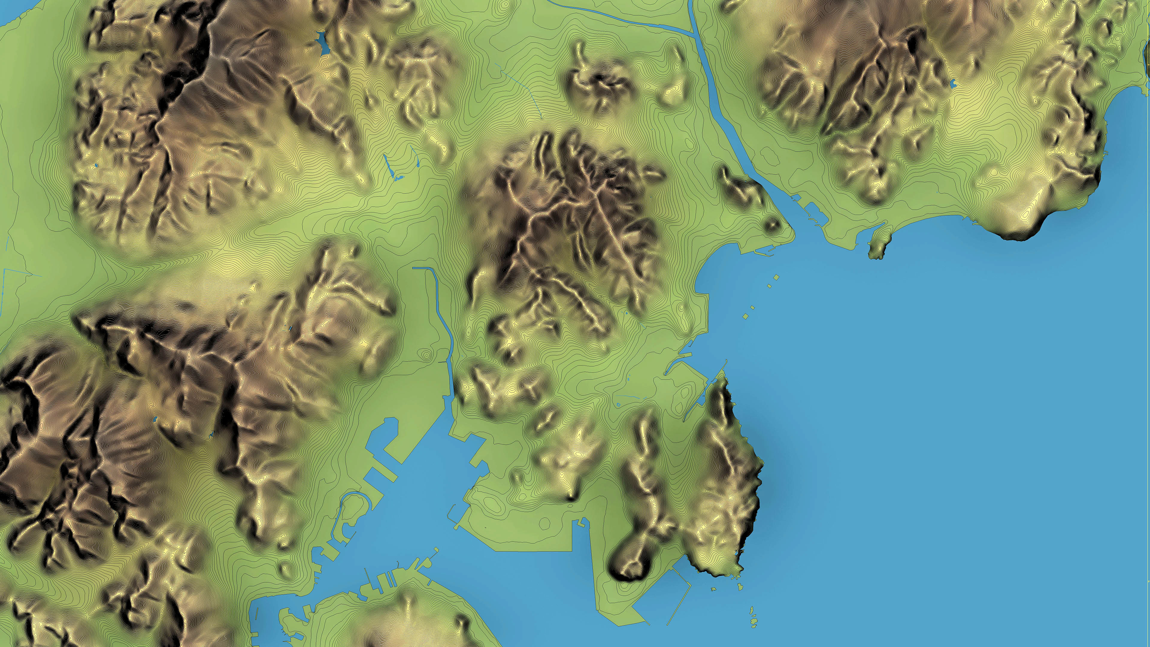 Busan - 3D City Topography Terrain 3D Model Collection_8