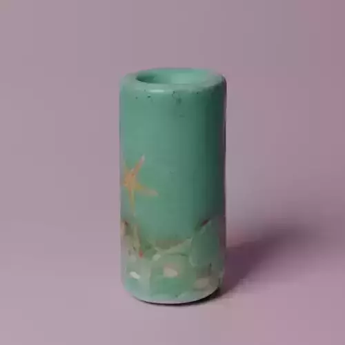 Decorated candle lowpoly