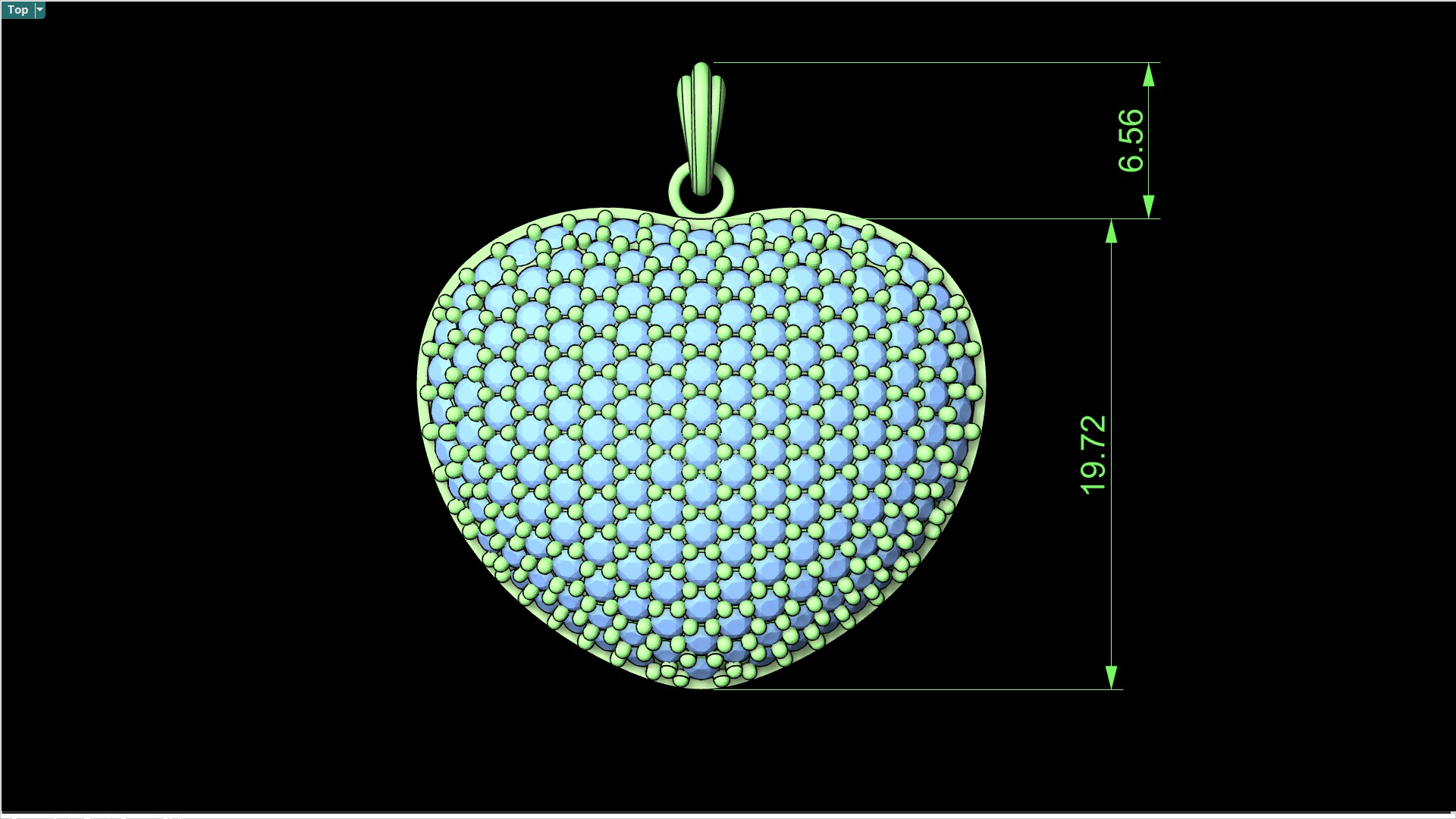 Heart of Gold Pendant Free 3D print model_5