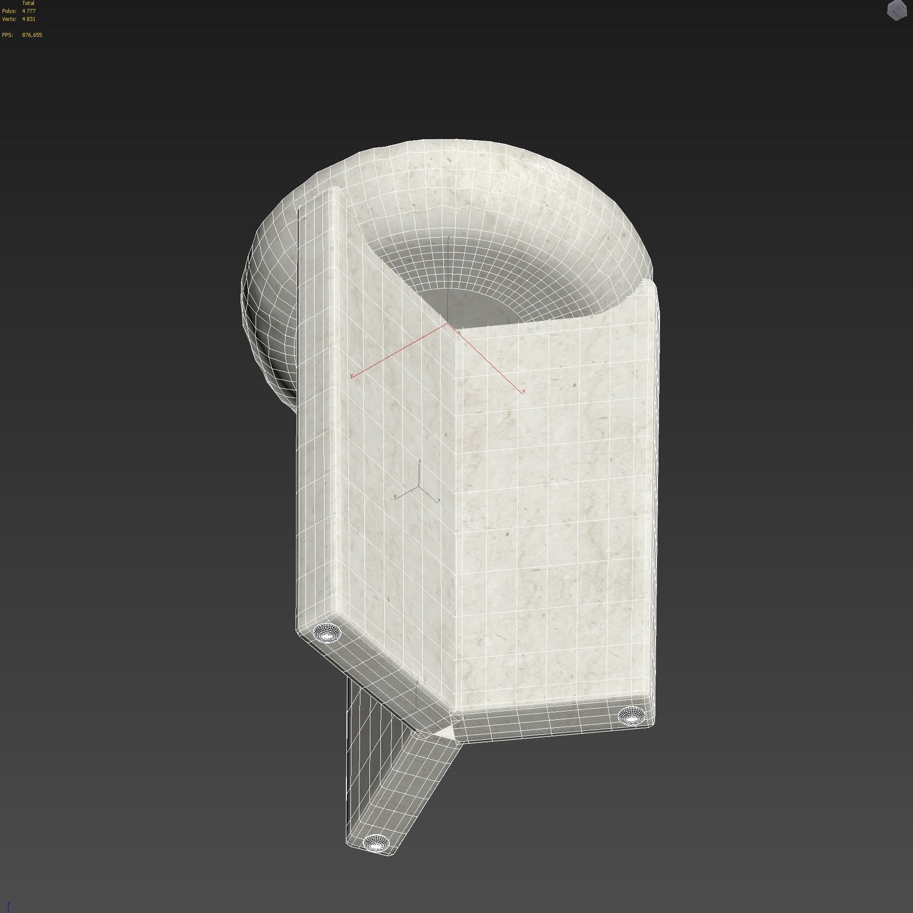 Palecek RIGA OUTDOOR SIDE TABLE 3D model_6