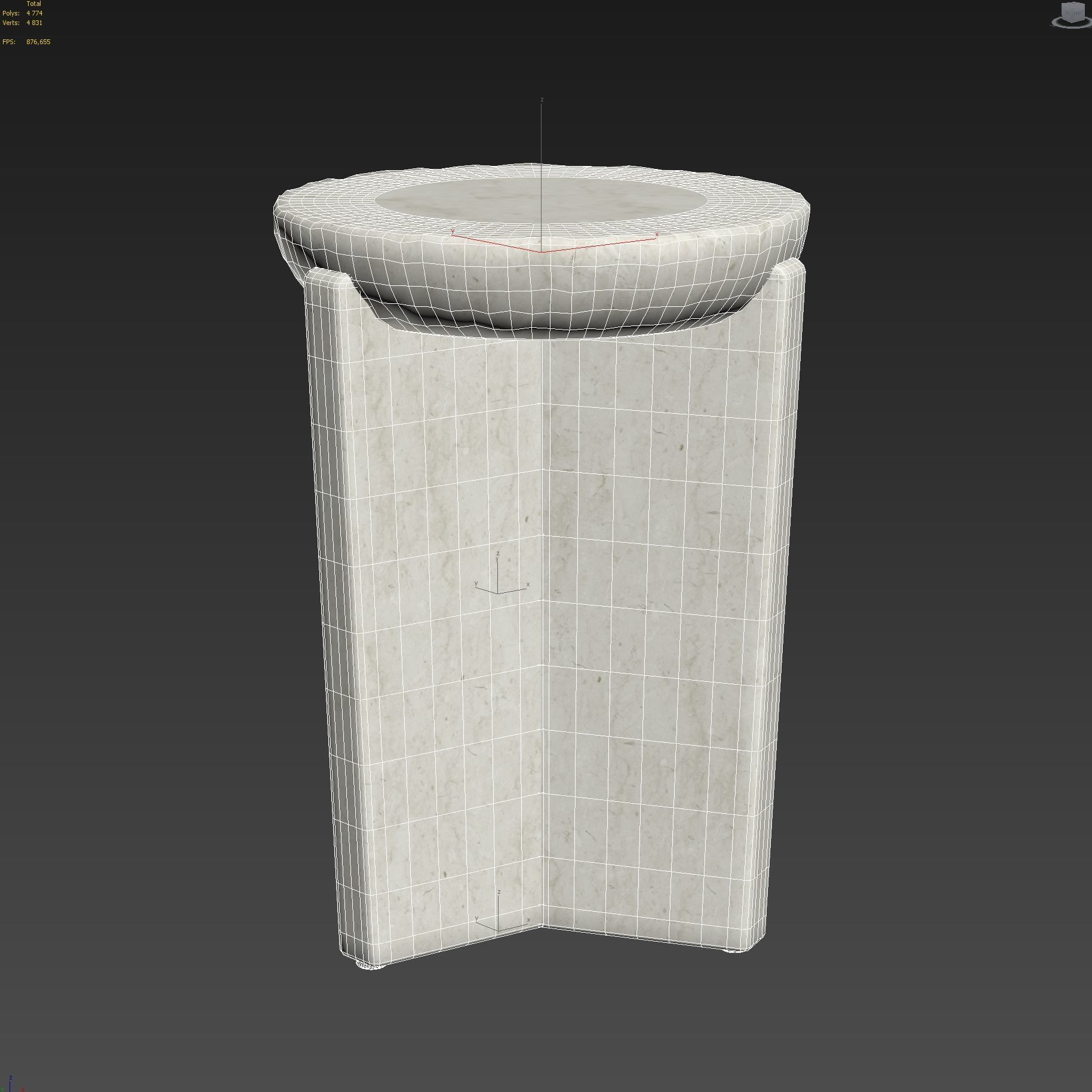 Palecek RIGA OUTDOOR SIDE TABLE 3D model_5