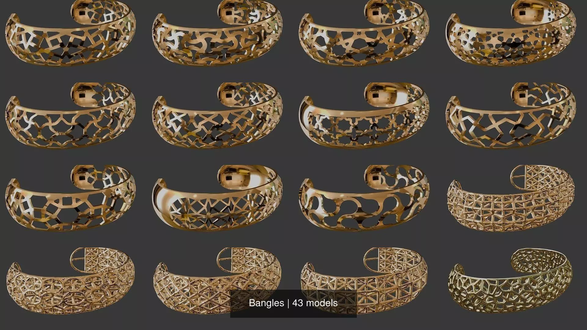 Bangles 3D Model Collection_0