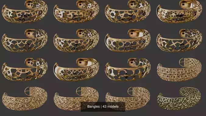 Bangles 3D Model Collection