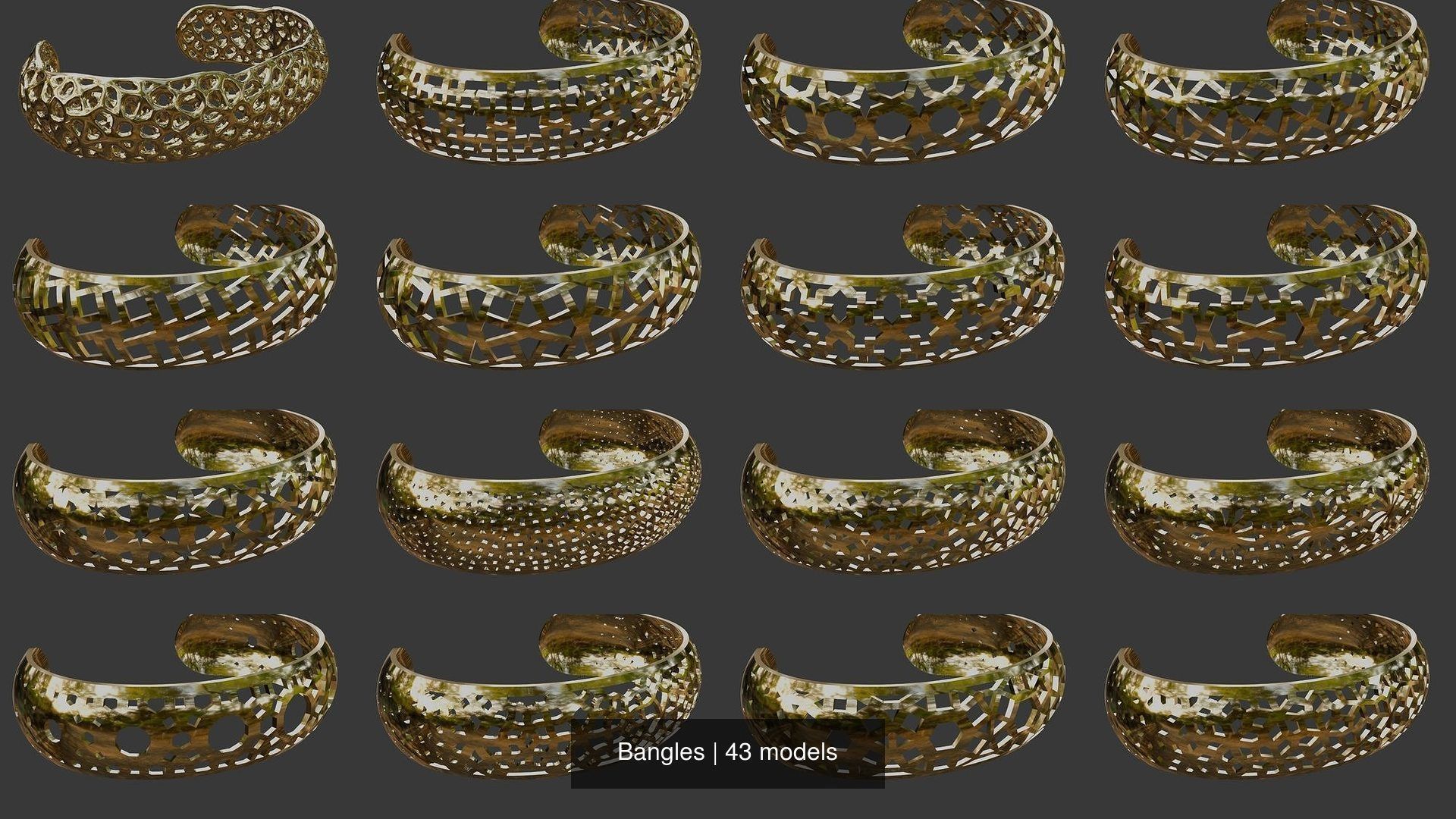 Bangles 3D Model Collection_2