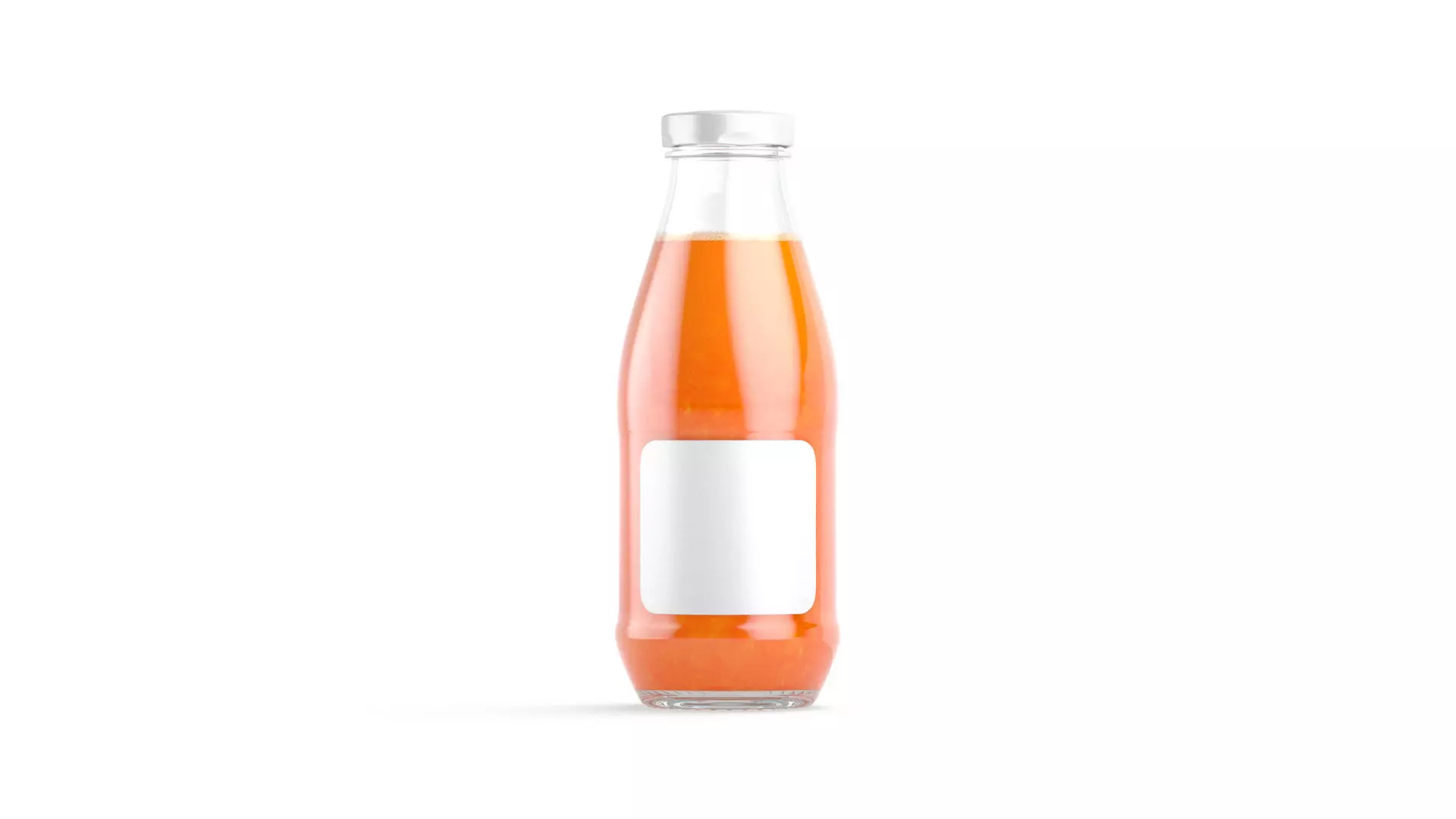Juice Glass Bottle Carrot - juicy vegetable drink jar 3D model