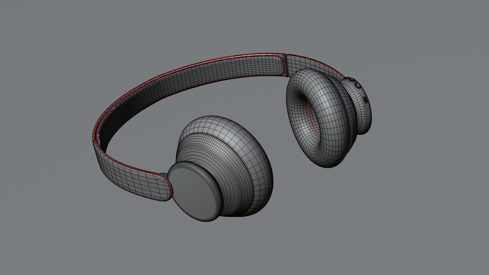 headphones Low-poly 3D model_2