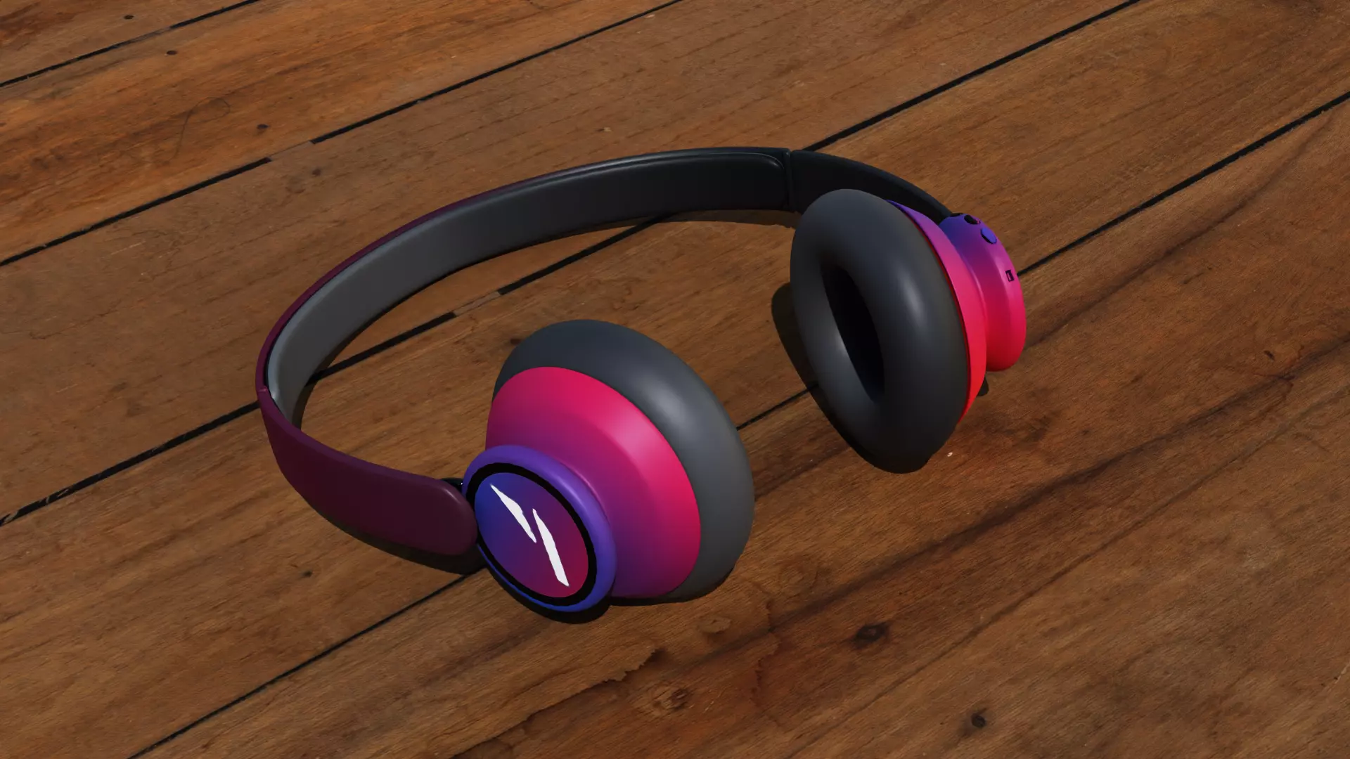 headphones Low-poly 3D model_0