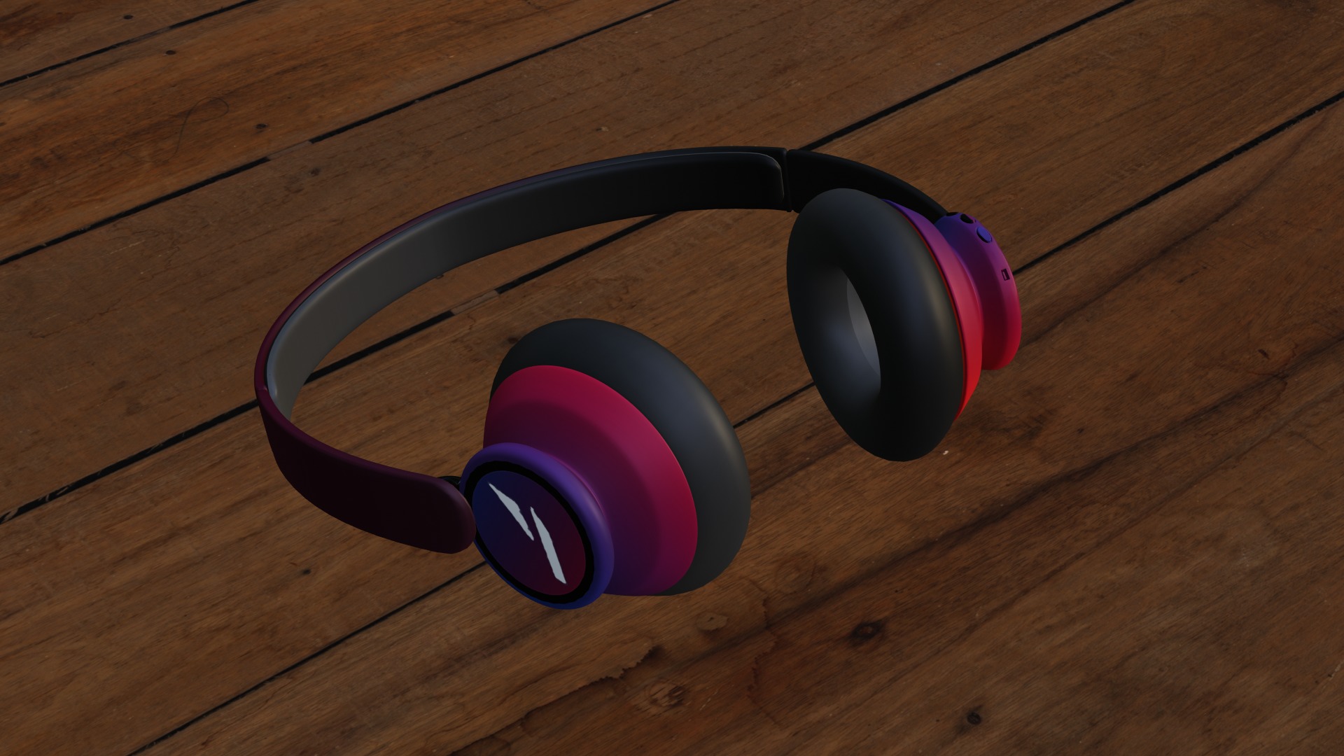 headphones Low-poly 3D model_3