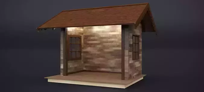 EUROPEAN COMMERCIAL WOODEN BUILDING STALL VER-1 2024