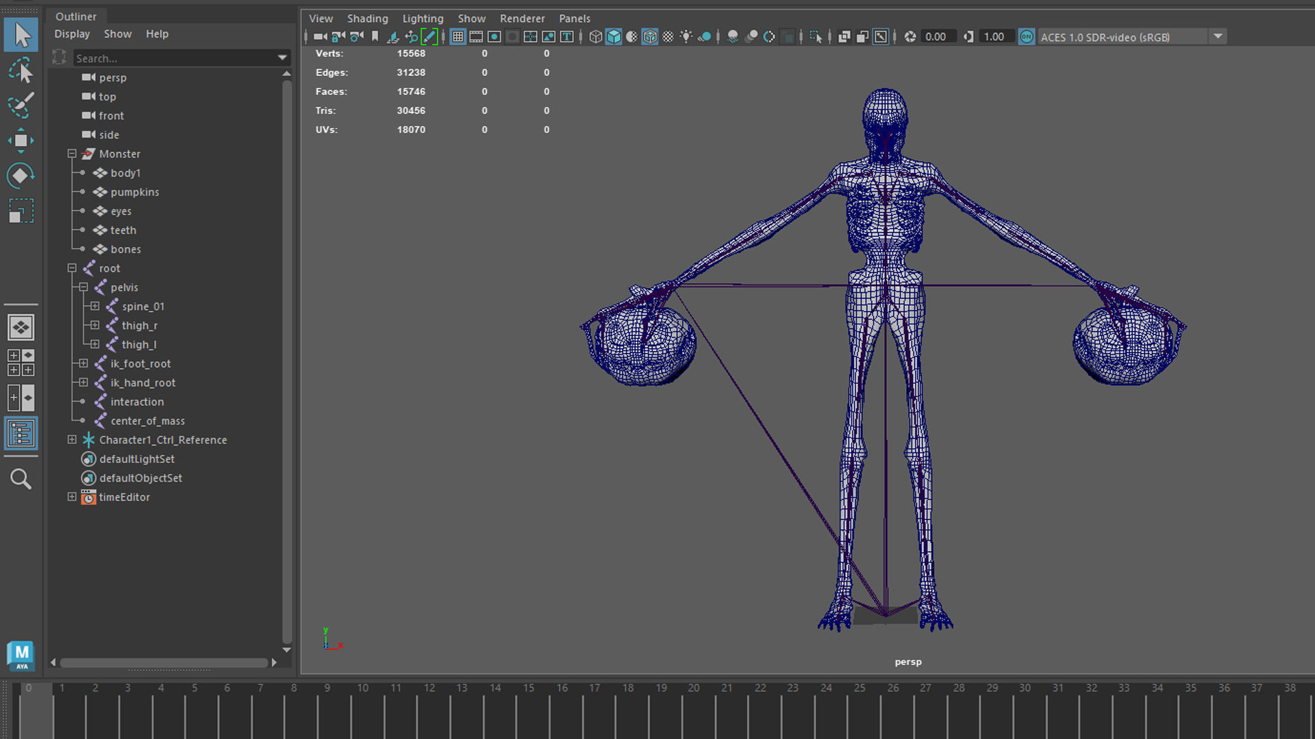Monster 16 Low-poly 3D model_29