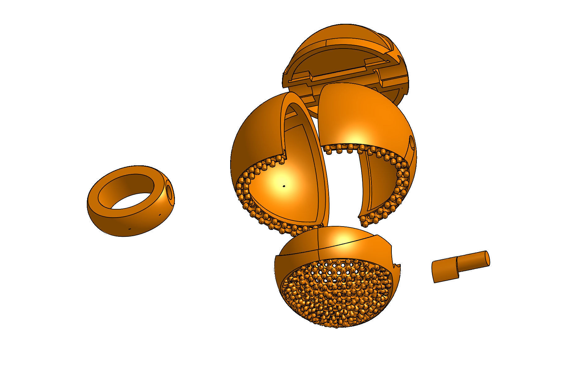 mechanism pendant  3D print model_3