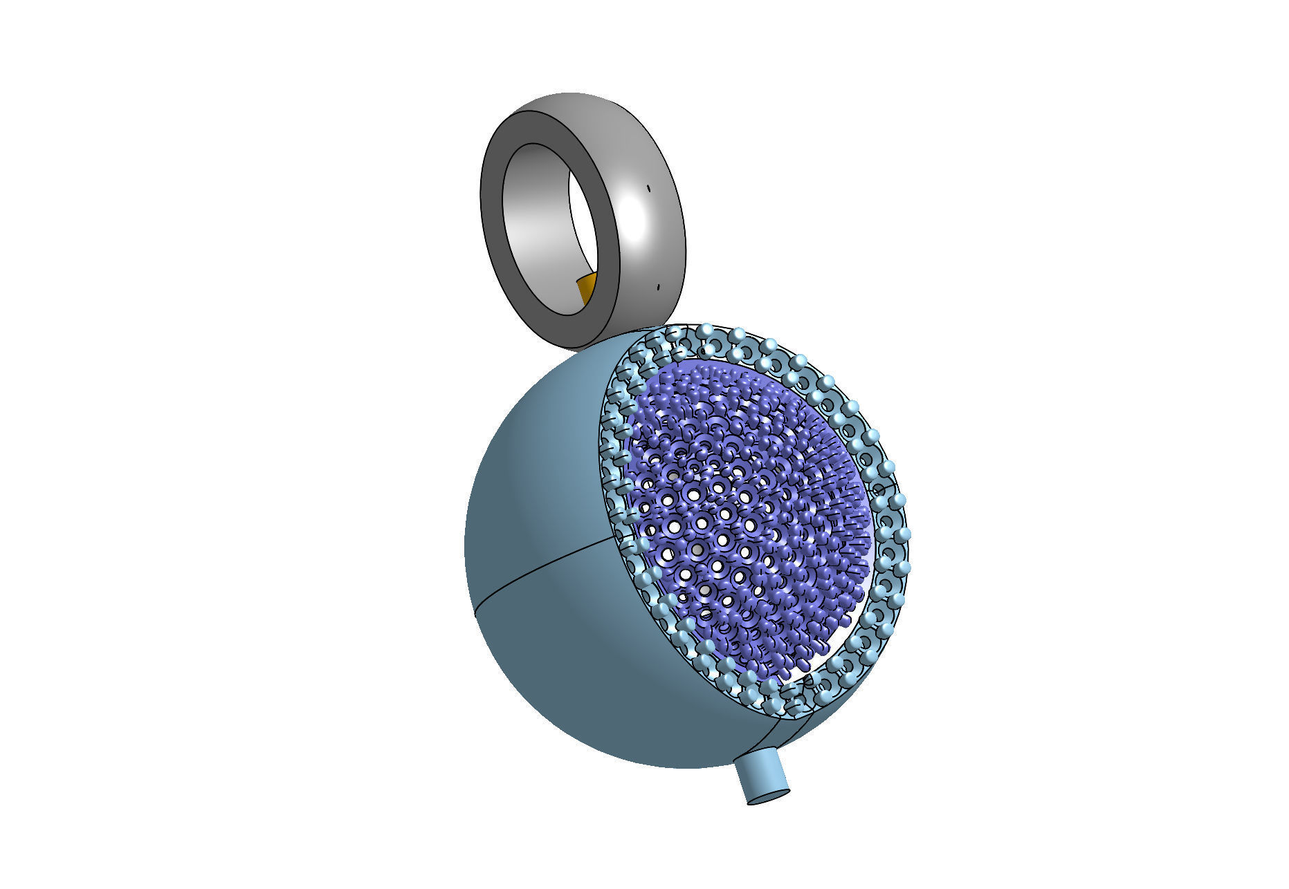mechanism pendant  3D print model_7