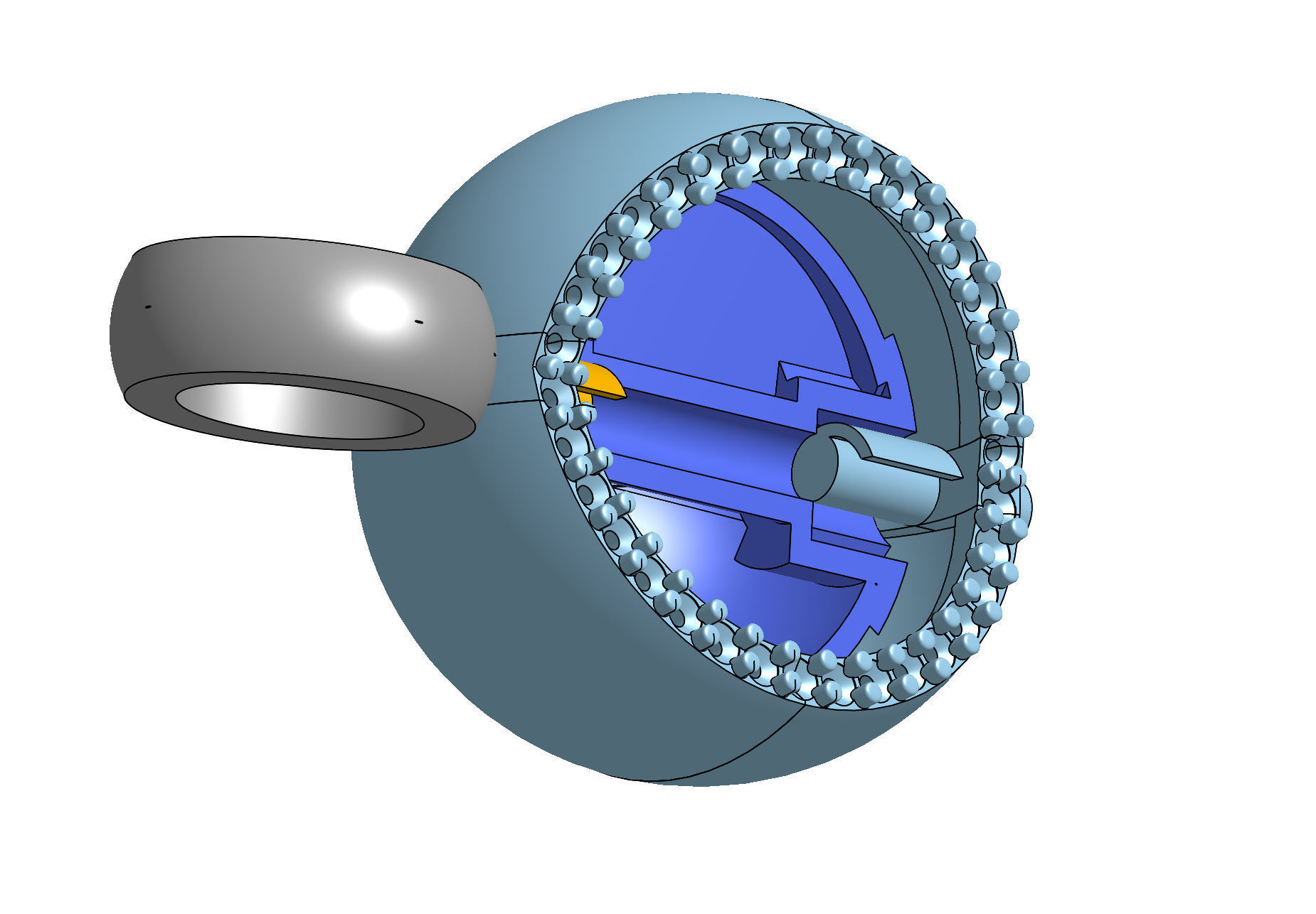mechanism pendant  3D print model_16