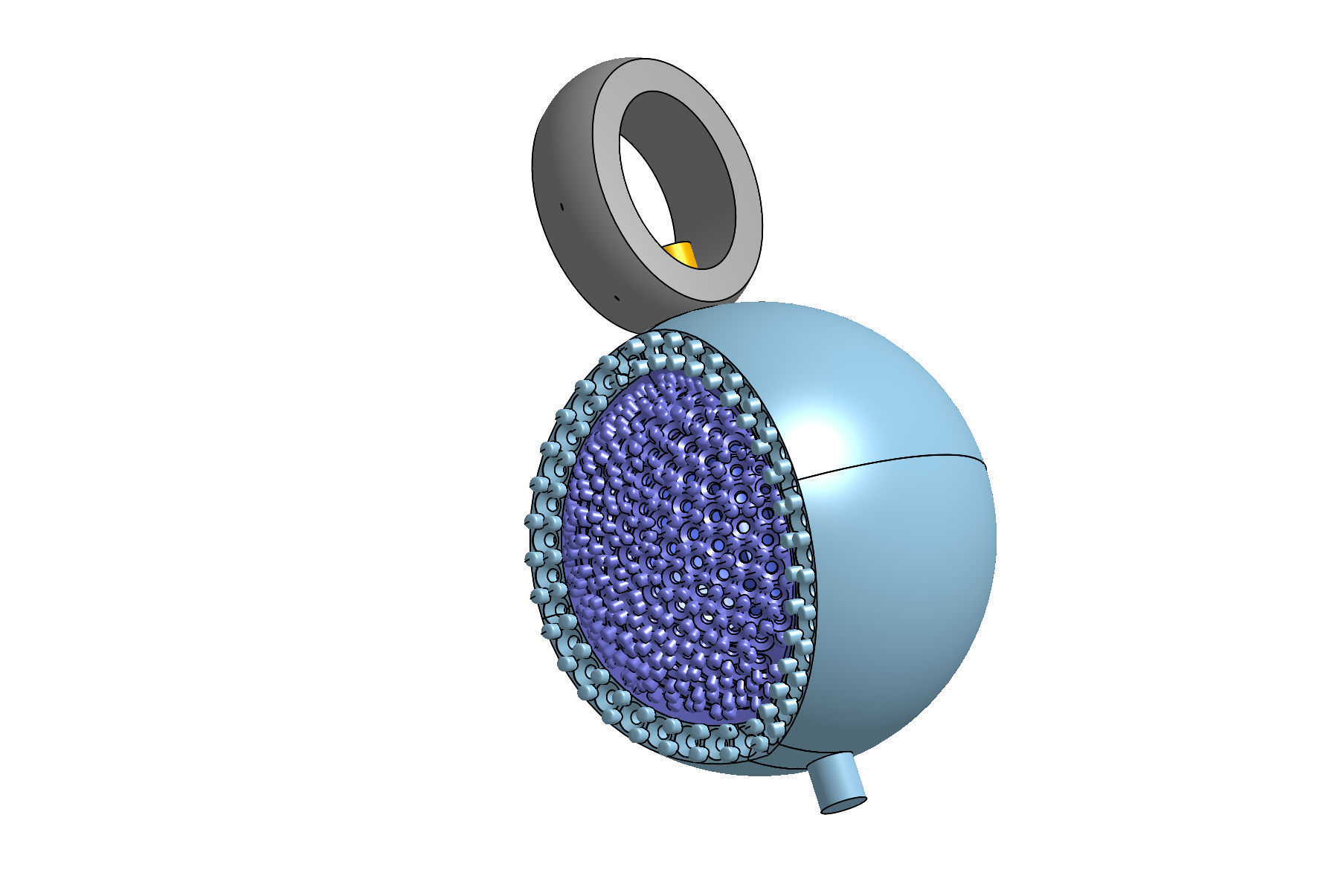 mechanism pendant  3D print model_8