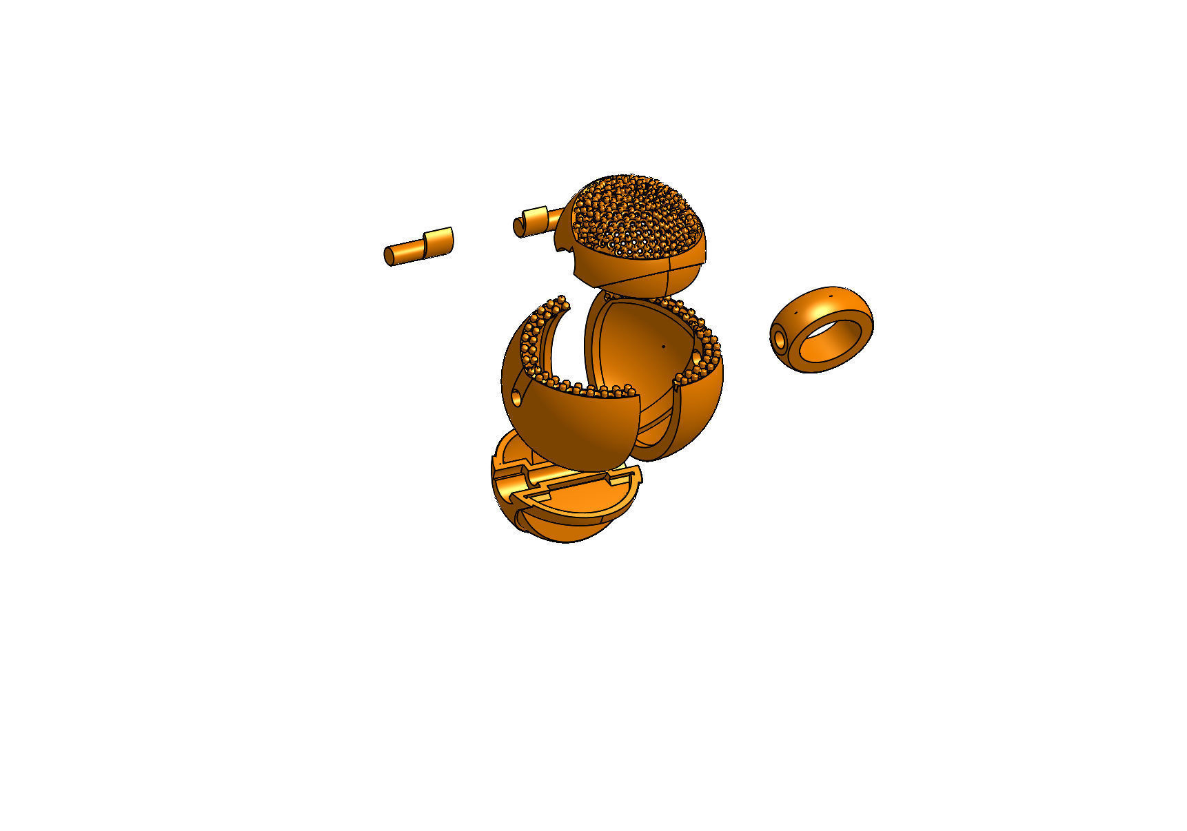 mechanism pendant  3D print model_2