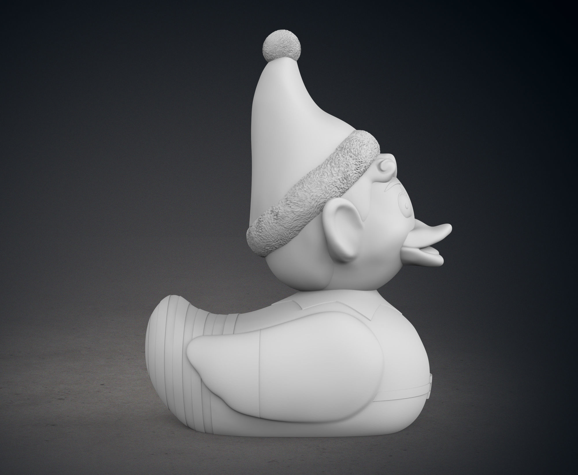Cute Elf on a Shelf Rubber Duck 3D print model_8