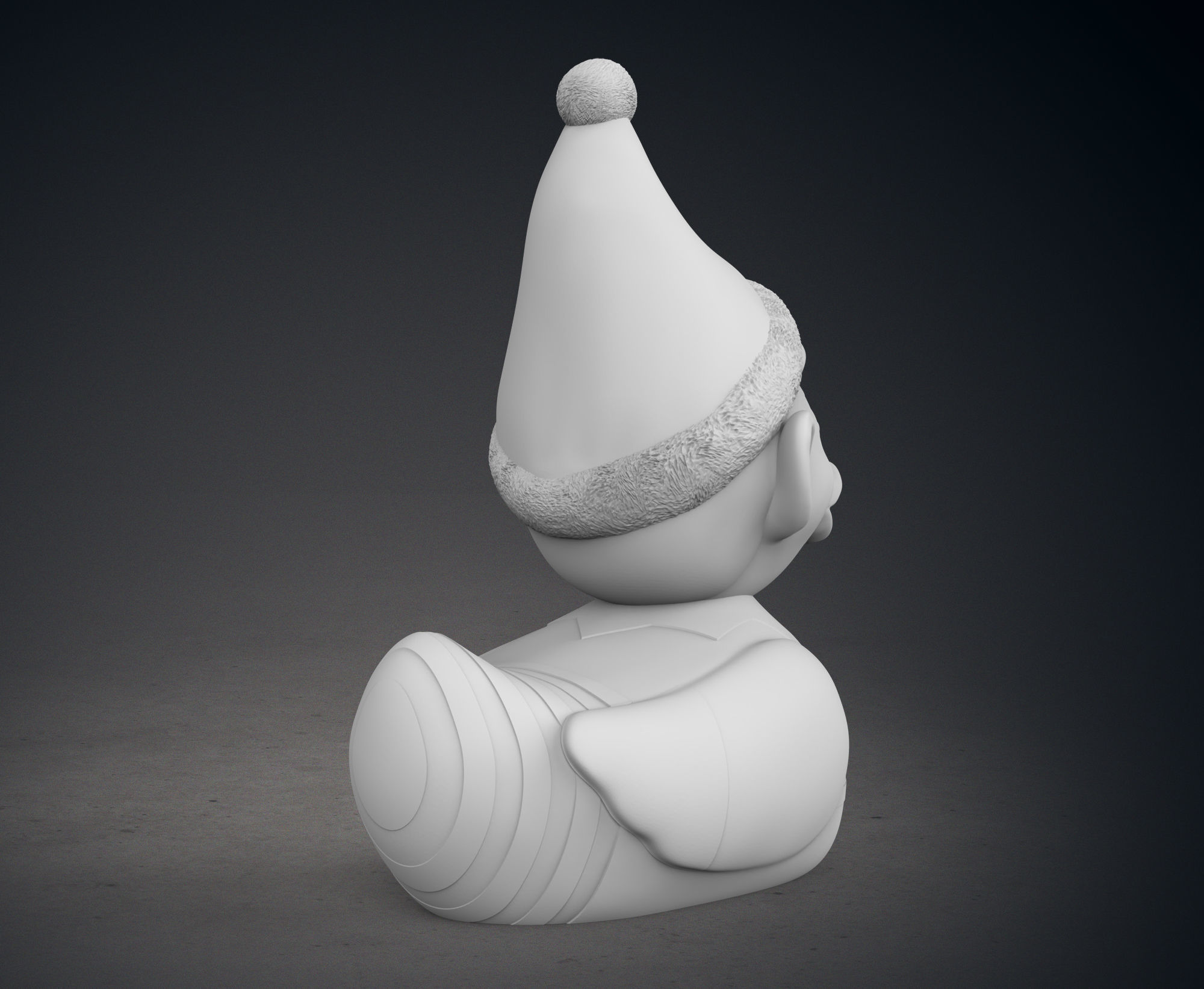 Cute Elf on a Shelf Rubber Duck 3D print model_7